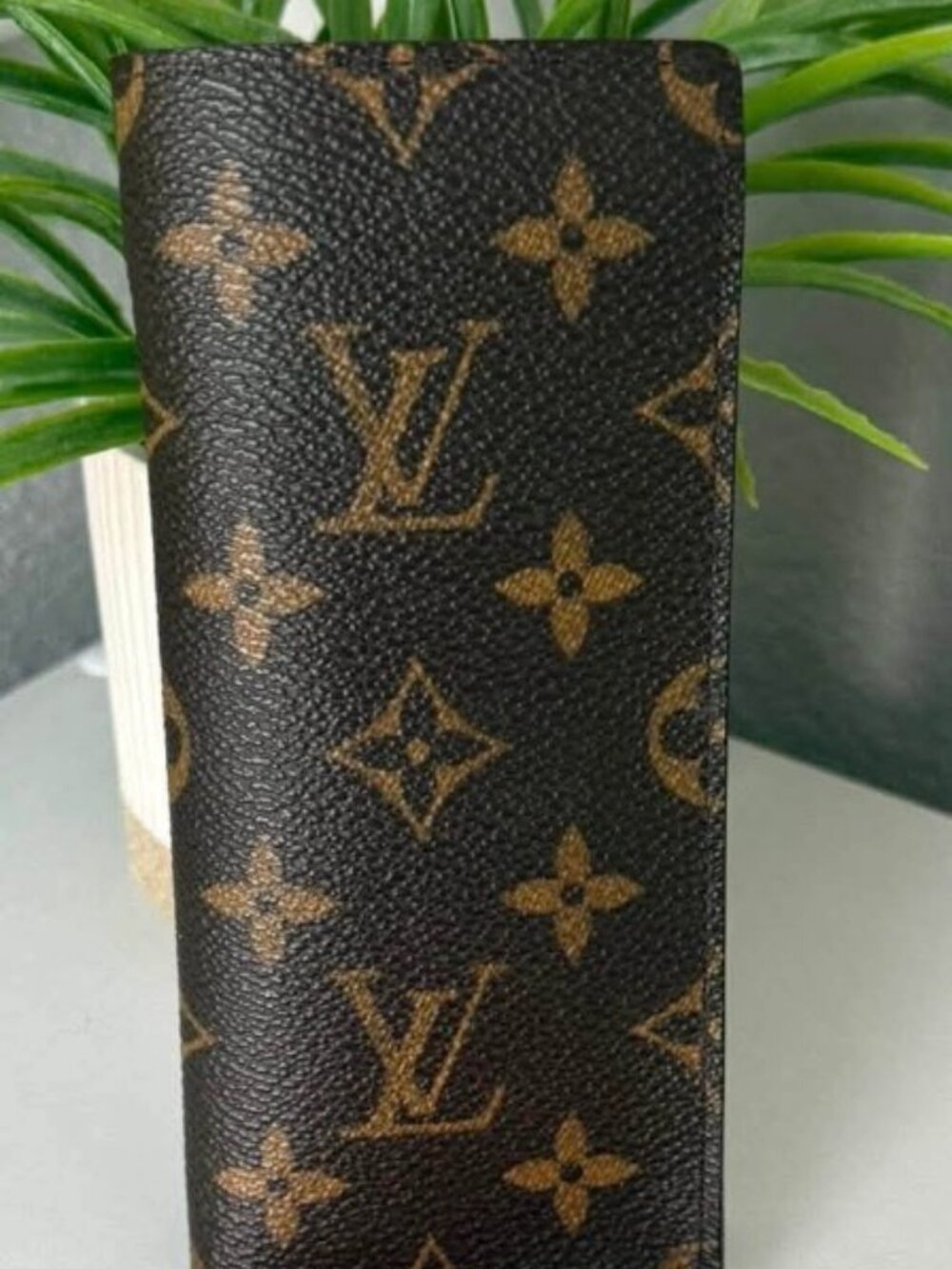 Louis Vuitton Monogram Etui Lunettes Eyeglasses Sunglasses Case Brown SN1024